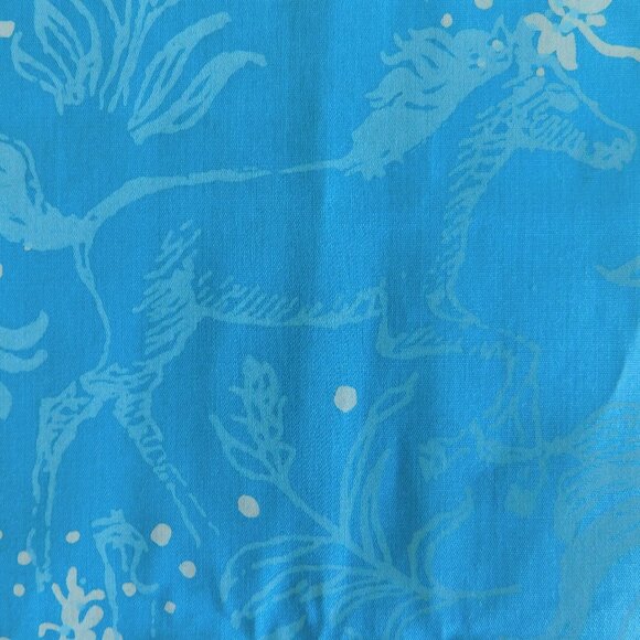 VTG Equus Zuzek 60s Key West Hand Print Fabric horse stallion Lilly Pulitzer 1yd - Picture 5 of 15